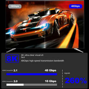 Ultra HD 8K Coaxial Twisted Pair Cable PVC 48Gbps 2.1 Compatible HDTV Projector TV Computer Monitor Easy <strong>Use</strong> for DVD Players