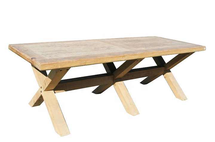 2021 Wholesale China Reclaimed Rustic Wood Natural Dining Table Outdoor Dining Table