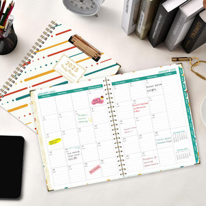 2025 con copertina rigida formato A4 quaderni per studenti settimanale mensile diario Planner Logo personalizzato Notebook da ufficio