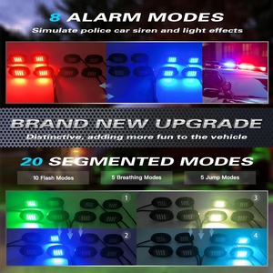 ไฟพื้นสีนีออน8/10/12พอดไฟ LED สำหรับรถบรรทุกพร้อมรีโมทคอนโทรลไฟเบรค RGB - Product Image 3