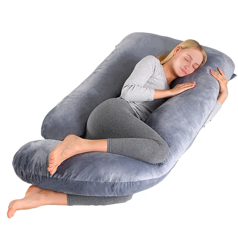 Travesseiro de gravidez em forma de g, travesseiro para maternidade para alívio de dor nas costas e sono