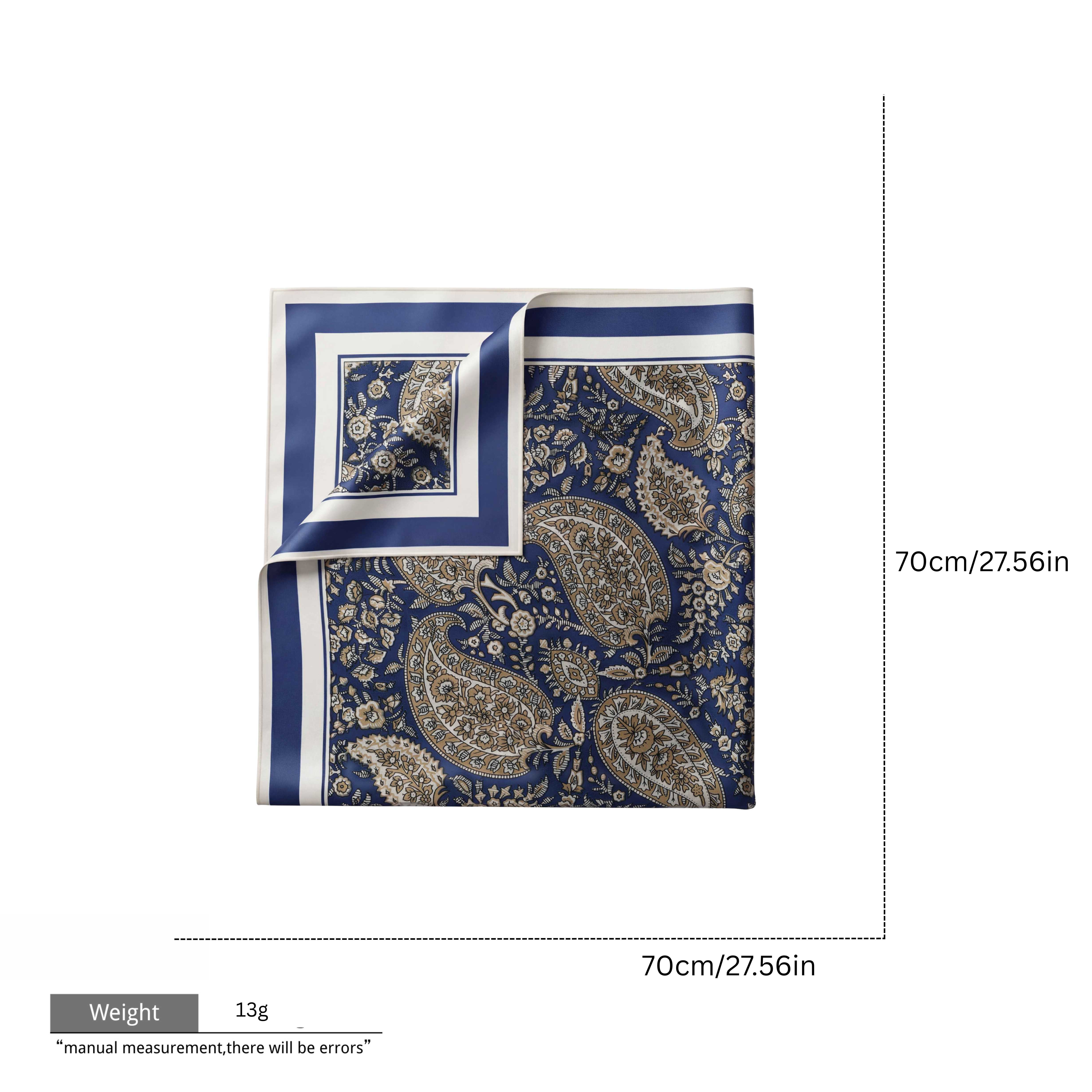 Pañuelo/Pañuelo de Cuello Paisley Azul Marino