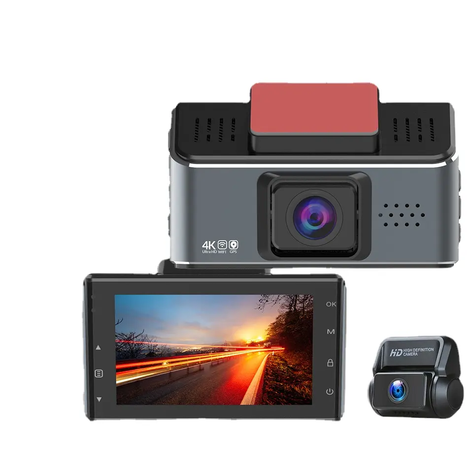 4K Mini telecamera Dash Cam per auto Dicrete Dvr registratore con Parktronic GPS Wifi 2160P scatola nera supporto telecamera interna