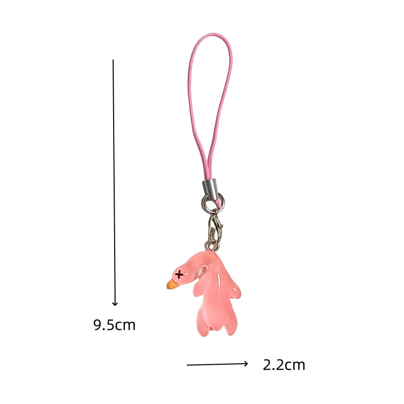 Pendentif canard rôti rose