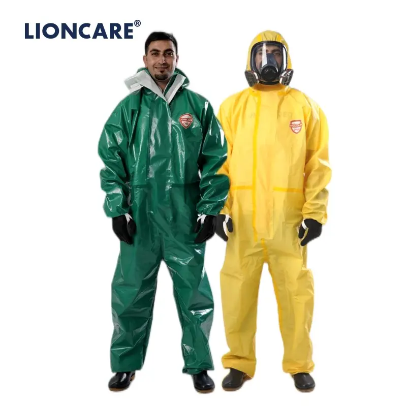 सुरक्षा सुरक्षात्मक कपड़े Biohazard परमाणु भारी ड्यूटी डिस्पोजेबल Coverall विरोधी विकिरण संरक्षण Hazmat रासायनिक सूट