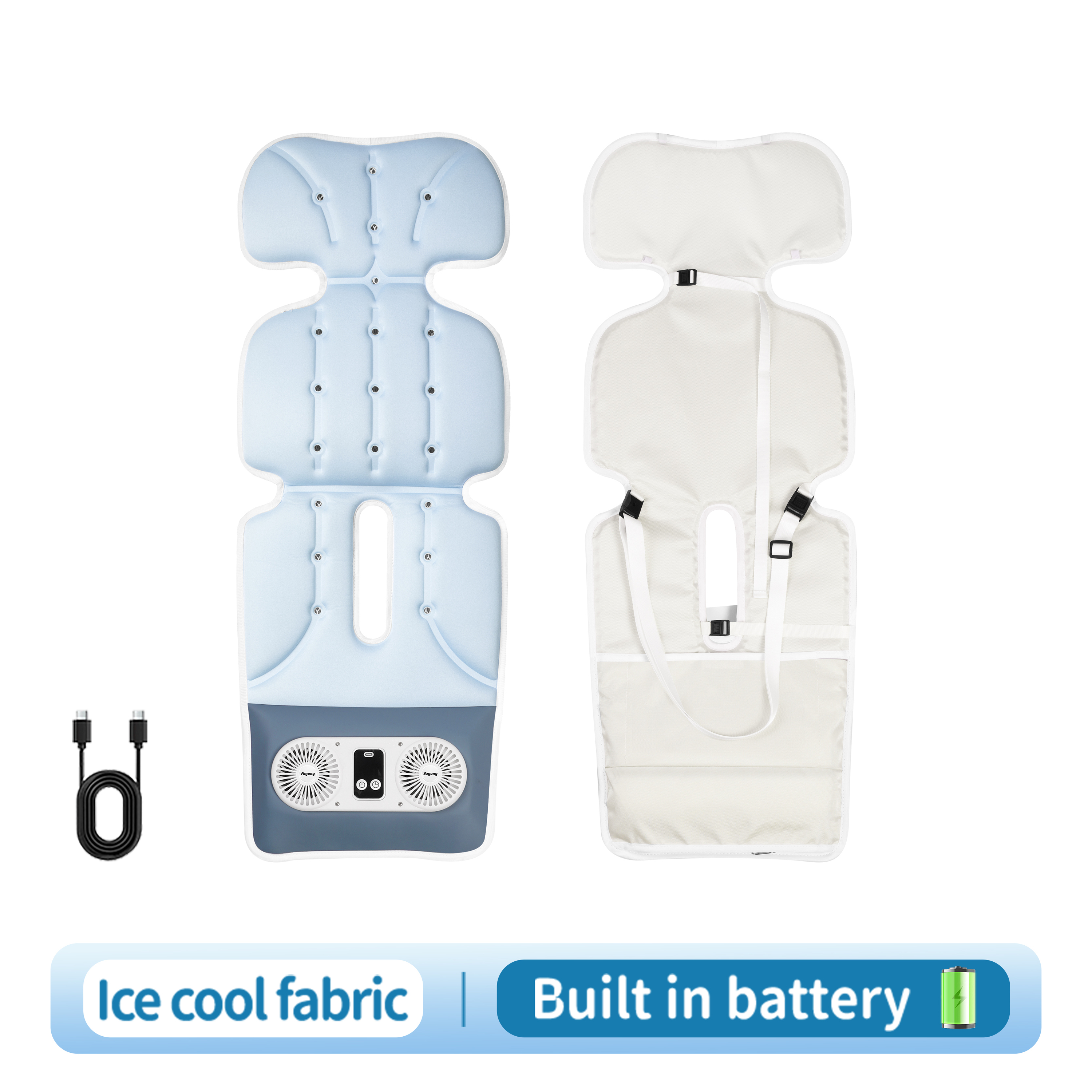 Ice Cool Fabric-Built in battery