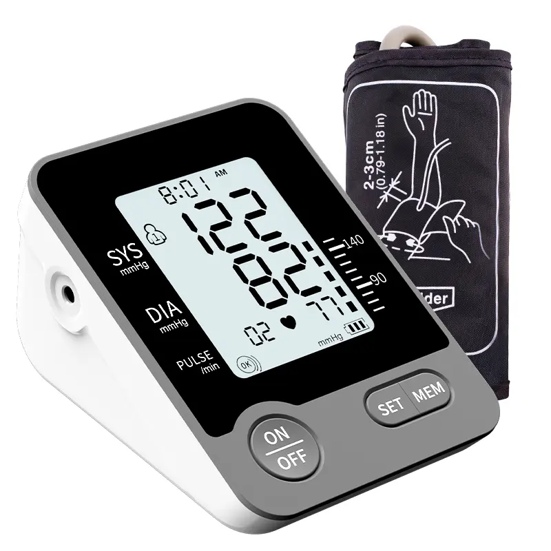 Tensiómetro automático Digital para la parte superior del brazo, esfigmomanómetro de presión arterial con voz inteligente, Aneroid