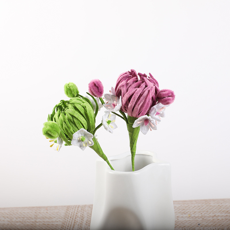 #4 spazzola per la pulizia del tubo Fluff denso fiori finiti