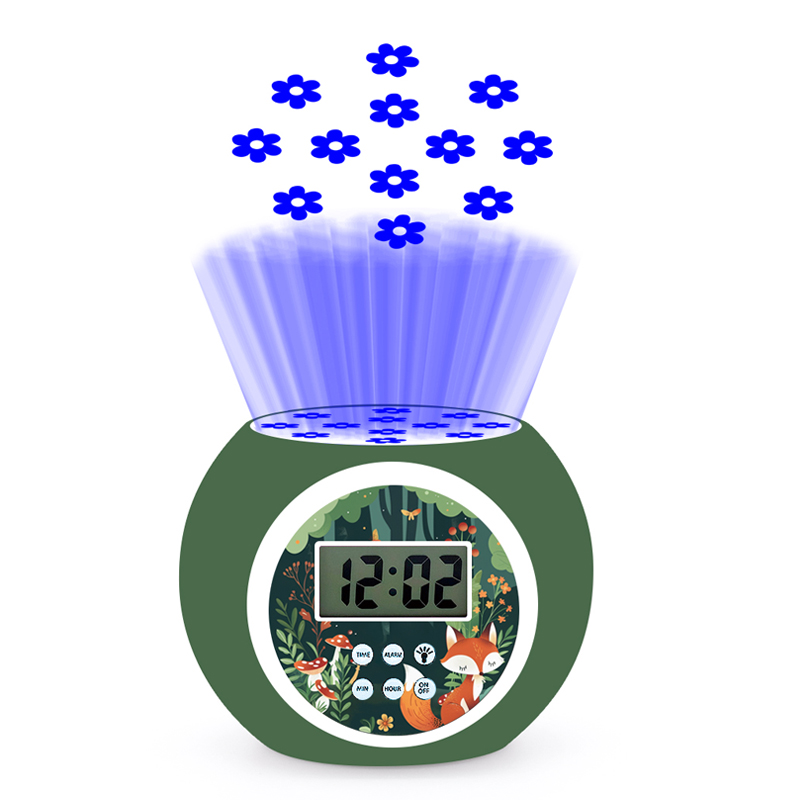 Projektor Wecker Nachtlicht mit Timer LCD-Bildschirm Batterie betriebener digitaler Wecker für Kinder Schlafzimmer Mädchen Jungen Geschenk - Product Image 4