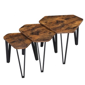 客厅3套小堆叠嵌套六角边桌 - Product Image 4