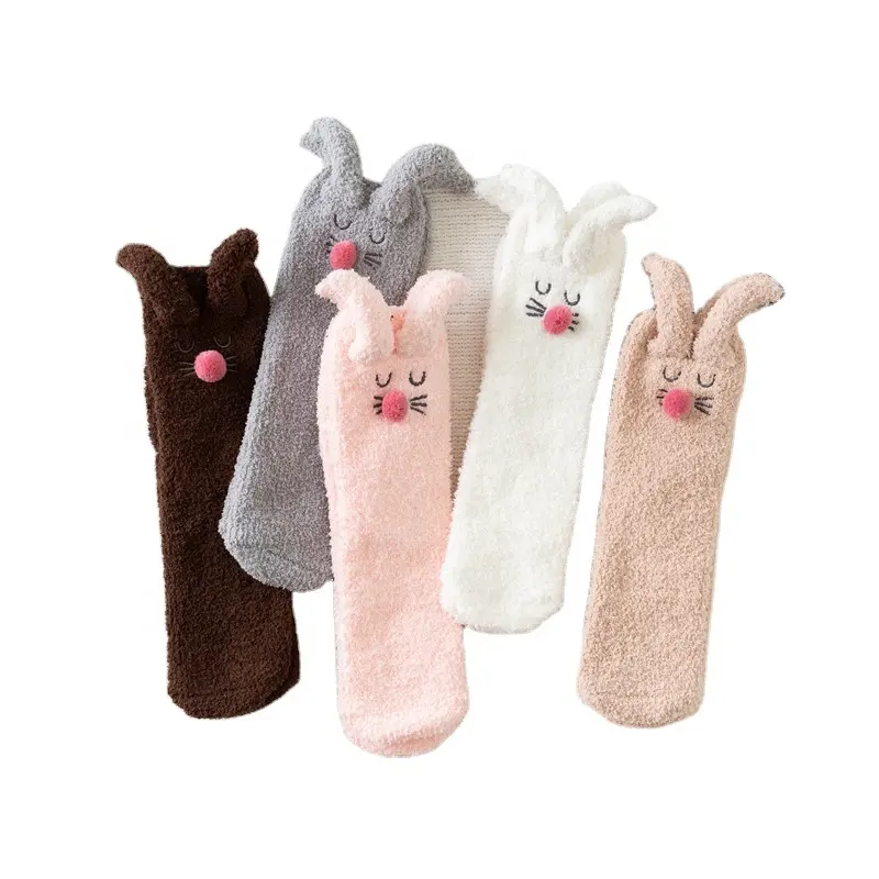 Pantofola Fuzzy Socks Fleece Crew Animal Winter Socks for Women Girls Super Soft Warm Cute Animal Socks