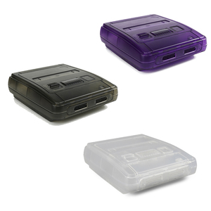 Guscio di ricambio trasparente per gioco retrò compatibile con cartuccia SNES nordamericano per Super Famicom Console accessori Super NES - Product Image 2