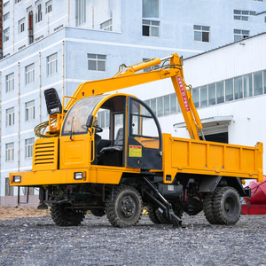 CE EPA Mini Crawler Dumper All Terrain Mountain Orchard Bagger excavación y carga 8 Ton Crawler Dumper con excavadora - Product Image 1