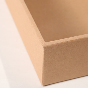 Fabbricazione all'ingrosso scatola pieghevole rettangolare finestra aperta scatola marrone Kraft spedizione postale scatola pieghevole