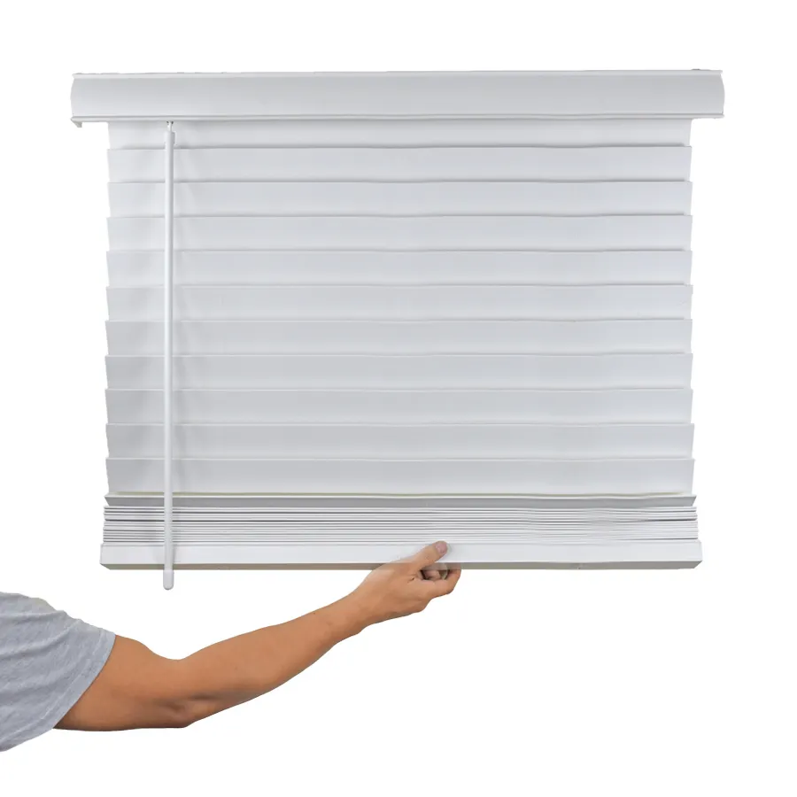 Factory direct sales venetian blinds pvc blinds faux wood blinds cordless for window