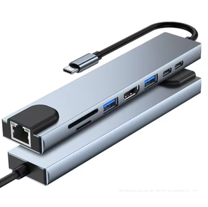 8 in 1 Computer USB C 3.0 Hub tipo C rete SD TF convertitore lettore di schede 7 porte USB Hub 2.0 la Docking Station per Laptop - Product Image 2