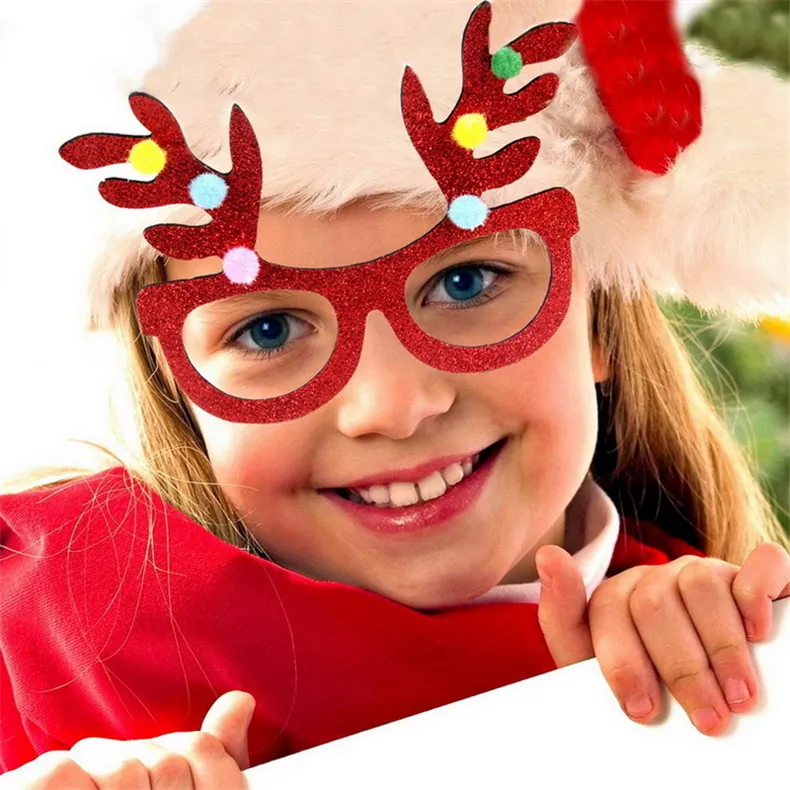 Decorazioni natalizie 2022 montatura per occhiali di natale regalo per bambini per adulti occhiali da pupazzo di neve di babbo natale decorazioni natalizie capodanno