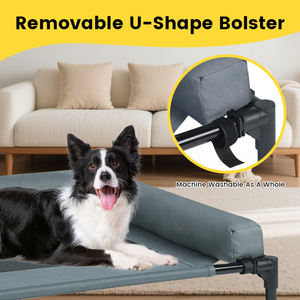 Petdom Draagbaar Dierenbed Met Wasbaar Ademend Mesh Verwijderbare Deken En Slipvoetjes Die Een Verhoogde Hondenmand Koelen - Product Image 2