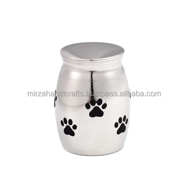 Urnas funerarias de plata de tamaño Mini para cenizas, recuerdo de cremación para perros y gatos, a prueba de agua, contenedor de cenizas conmemorativas para mascotas