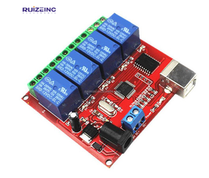 Interruptor de Control de relé USB de 4 canales, 24V, programable, para ordenador - Product Image 1
