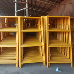 Aço industrial do estilo H-andaime galvanizado mergulhado quente do quadro do andaime Q235 Q345B da porta do quadro de H para a construção civil