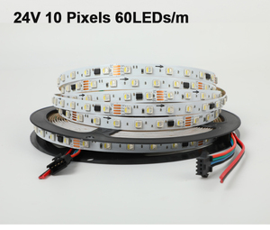 เทปไฟ LED 12/24V แอดเดรส RGBW 60LEDs /m พิกเซล LED 16704 FW1834แถบไฟ LED TM1814 rgbww - Product Image 4