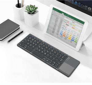 Touch Pad Ultra Slim Portable Plegable Mini Bluetooth Teclado inalámbrico Teclado de computadora Teclado para juegos con Touch Pad - Product Image 3