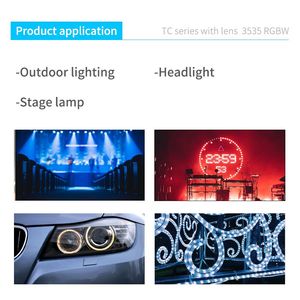 Yuliang LED ซุปเปอร์ฟลักซ์ไฟ Epistar ชิป LED 3535 5050 4-12W RGBW SMD LED พร้อมเลนส์สำหรับไฟเวทีไฟเครื่องซักผ้าผนังไฟกลางแจ้ง - Product Image 4