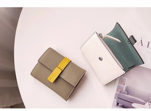 批发手工设计师女式短卡座PU钱包，女式简约时尚钱包 - Product Image 5