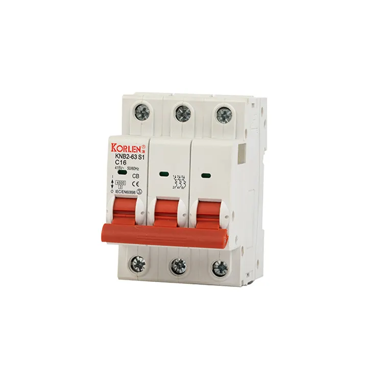 Korea model mcb KNB-8 2 pole mini circuit breaker 16 amp ac circuit breakers rotary handle