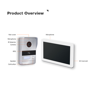 Control de aplicación Tuya de 2 cables, pantalla de botón táctil de 7 pulgadas, sistema de intercomunicación de vídeo para teléfono inteligente para Villa, último modelo de Material metálico - Product Image 3