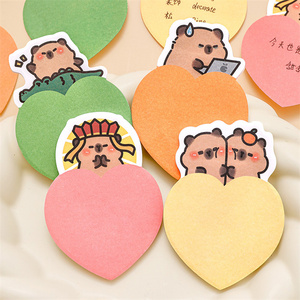 Personalizada Plan diario minimalista lindo carpincho cosas papelería Mini estético Bloc de notas de papel Stick Bloc de notas y corazón notas adhesivas - Product Image 2