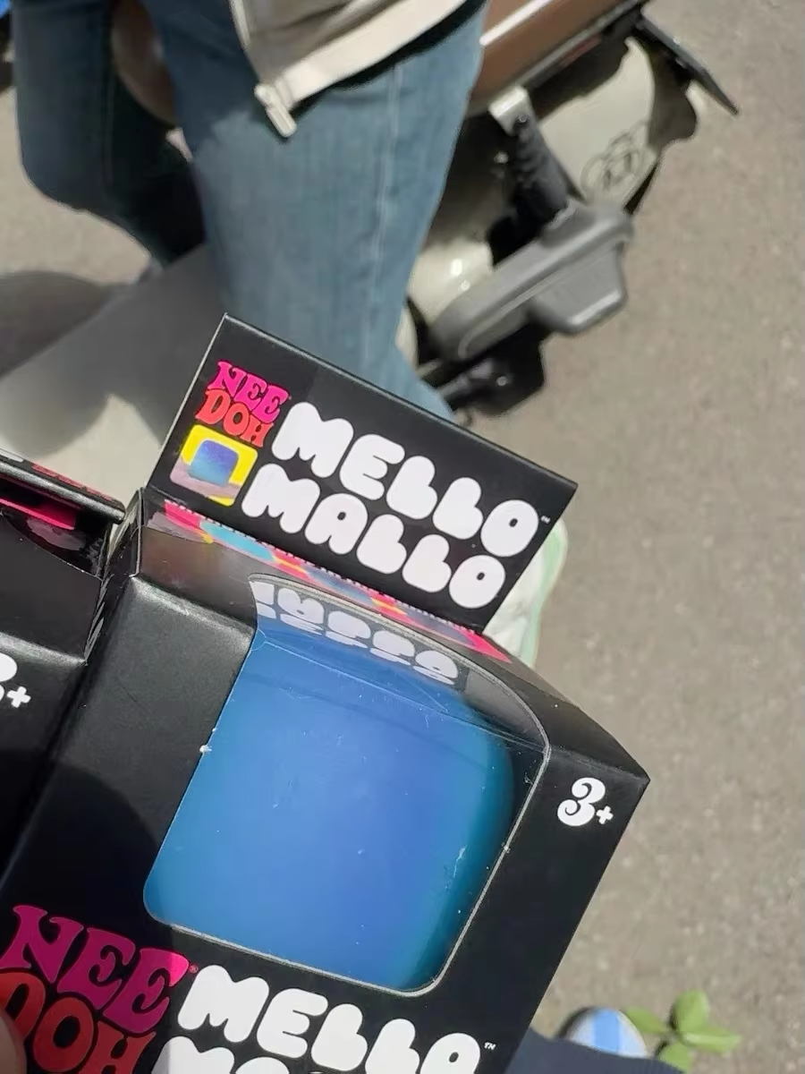 Blue discolored cotton candy