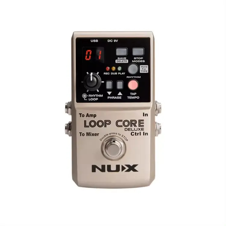 NUX profesyonel 24 Bit döngü çekirdek Deluxe paket döngü pedalı gitar aksesuar etkisi pedalı için davul makinesi ile