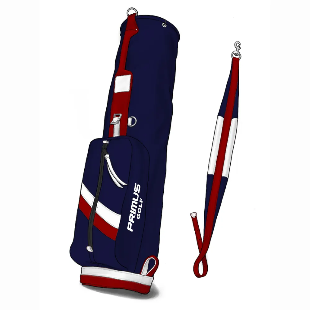 प्राइमस गोल्फ वैयक्तिकृत लक्ज़री गोल्फ कैरी बैग कस्टम डिज़ाइन हल्के वजन का गोल्फ संडे बैग पुरुषों के लिए