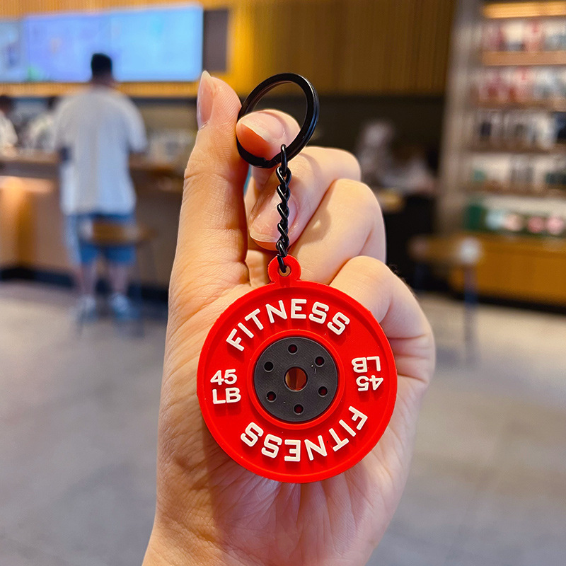 Fitness barbell pendant-red