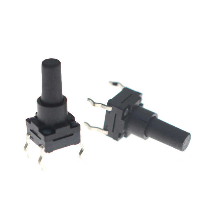 Clavijas impermeables de 6*6*10-15MM con interruptores de llave envainados, Interruptor táctil impermeable de 4 pines, 1/2/