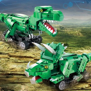 CaDa C59002W dinosaurio mundo Triceratops modelo programación bloques de construcción juguete DIY montaje educativo ladrillo conjunto Juguetes