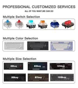 75 Por cento Teclado De Jogo Mecânico Ergonômico Durável Destacável Tipo-C Cabo <span class=keywords><strong>Mini</strong></span> Teclado De Jogo Branco com Interruptores Vermelhos