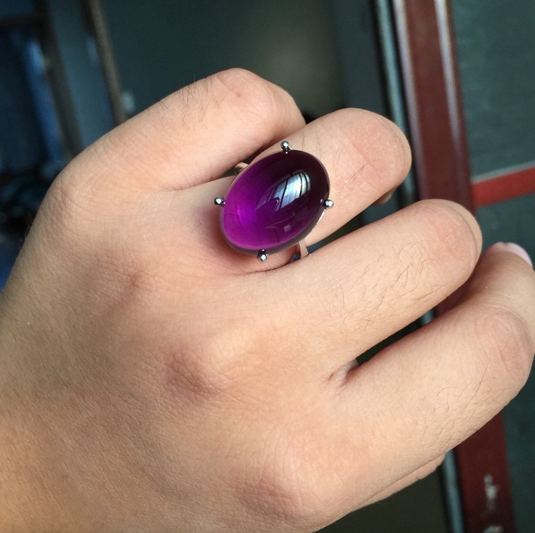 Anello con ametista naturale, Modello 3