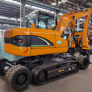 Maquinaria de movimiento de tierras multifunción, miniexcavadora China pequeña, máquina excavadora, excavadora de ruedas 9t a la venta - Product Image 6