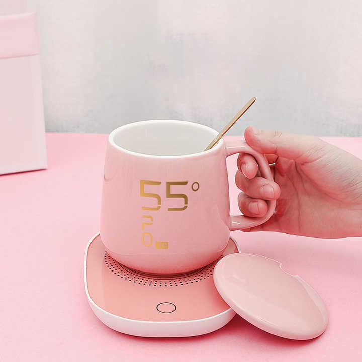 DD2166 Custom Logo Gift Box Set Thermostatic Cup Vaccum Flask Ceramic Tea Coffee Mug for Mothers Day Valentine Wedding