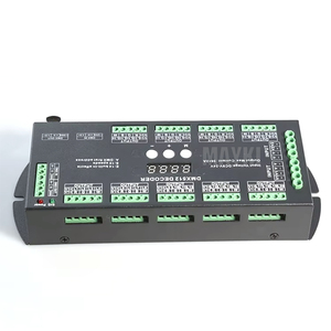 Decodificador DMX512 con pantalla Digital, 36 canales, 30 canales, 24 canales, RGB, 72 atenuadores, controlador RJ45, dmx, receptor de 36CH