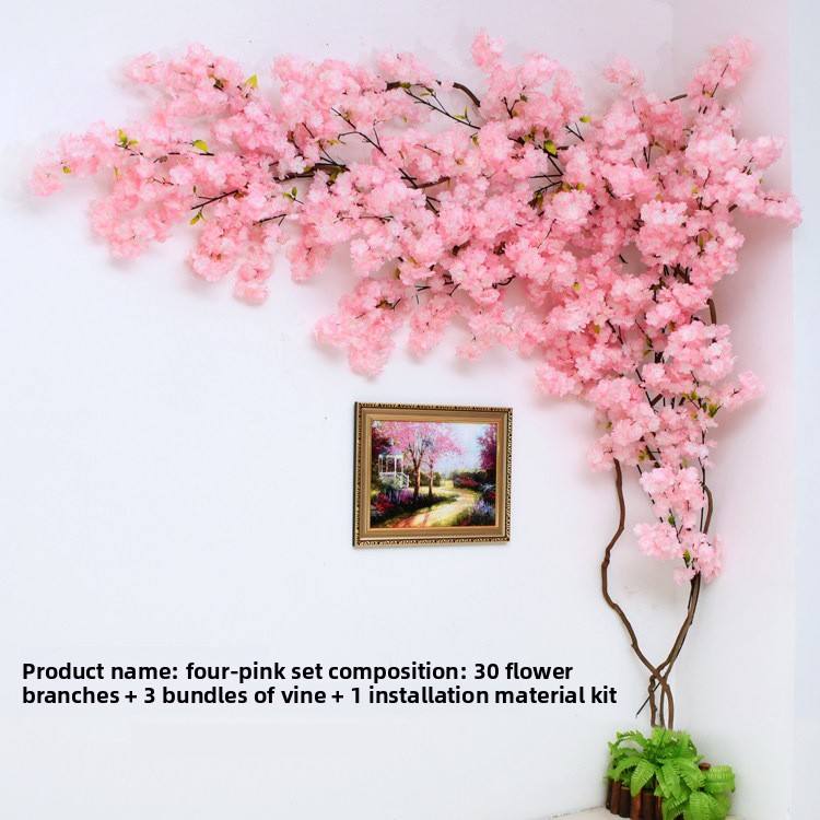 Ensemble de 4 fourchettes à feuilles rose clair