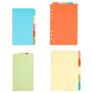 Índice de hojas sueltas de Color de alta calidad, páginas interiores de cuaderno, A4, A5, A6, A7, B5