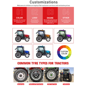 50HP 80HP 100HP四轮小型拖拉机/带驾驶室/装载机/挖掘机/反铲的农用微型农用拖拉机 - Product Image 4