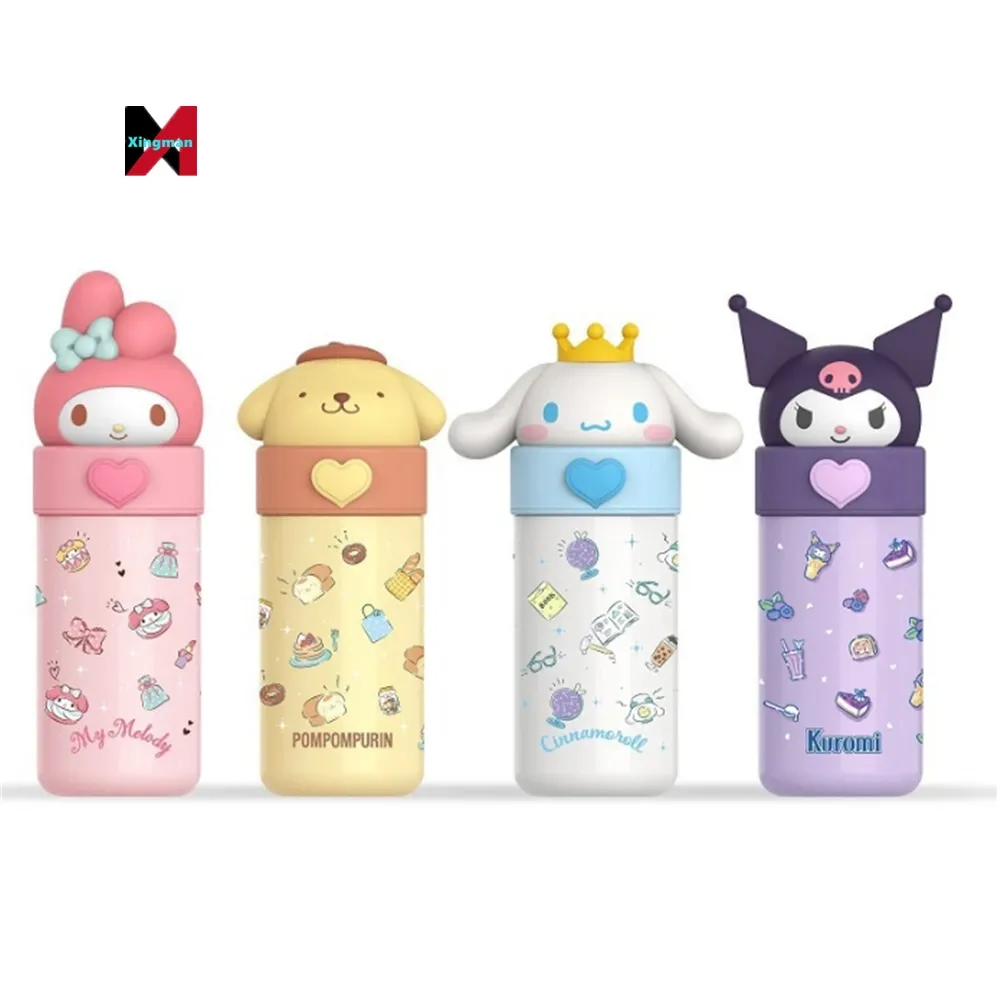 350Ml sansaned Anime Melody mi melodi Cinnamoroll termos kupa karikatür Kawaii spor şişesi kahve fincanı çocuklar su