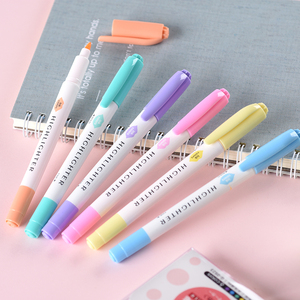Ucuz fiyat promosyon çift taraflı dayanıklı ucu G-0523 hafif çok floresan vurgulayıcı işaretleme kalemleri - Product Image 5