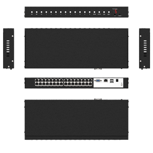 32端口KVM以太网交换机 + VGA至RJ45适配器，MT-VIKI 1U机架扩展器KVM交换机控制台，通过5e 6 7类局域网端口 - Product Image 5