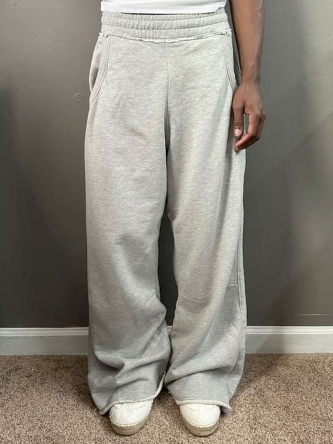Gray trousers